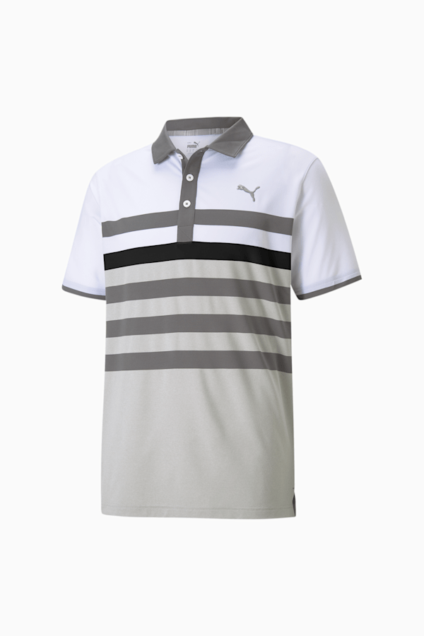 MATTR One Way Men's Golf Polo Shirt, QUIET SHADE-Puma Black, extralarge