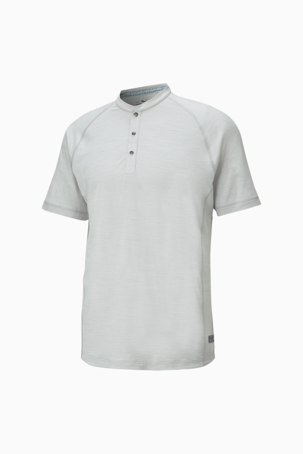 EGW CLOUDSPUN Mat Henley Men's Golf Polo Shirt, High Rise Heather, extralarge