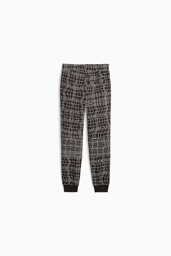 Checkered Pattern Pants, Black and White Checkered Joggers With