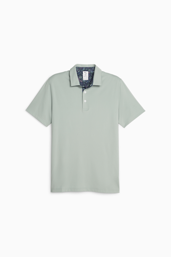 PUMA x LIBERTY Solid Men's Golf Polo, Green Fog-Navy Blazer, extralarge