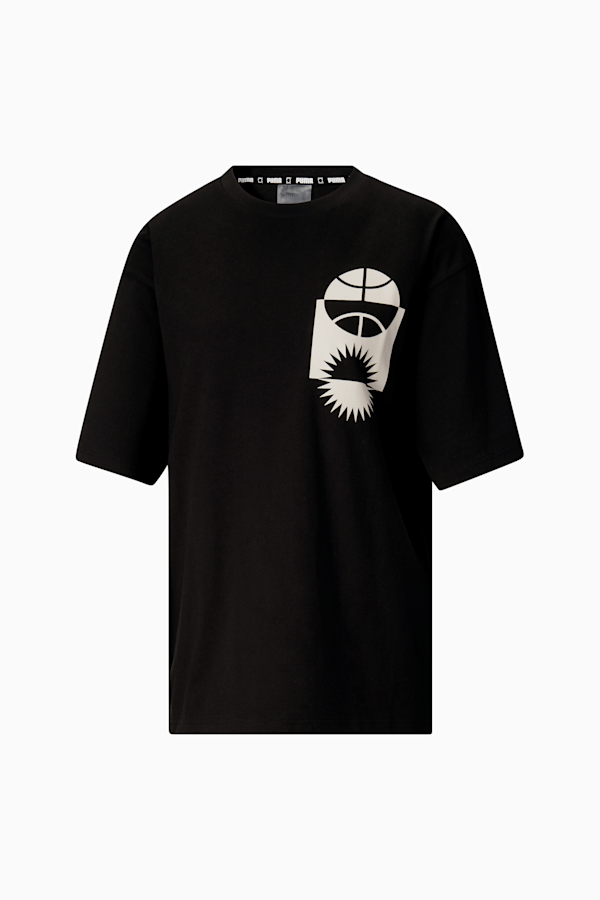 PUMA HOOPS x SKYLAR Culture Women's Tee, PUMA Black, extralarge