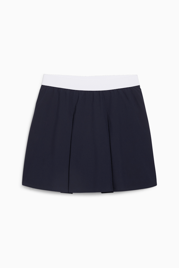 W Club Women's Pleated Golf Skirt, Deep Navy-White Glow, extralarge