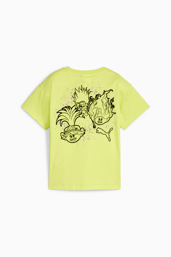 PUMA x TROLLS Kids' Graphic Tee, Lime Sheen, extralarge