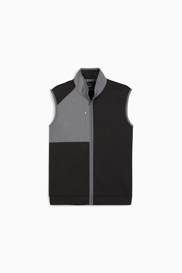 CLOUDSPUN Men's Golf Vest, PUMA Black Heather-Slate Sky, extralarge-GBR