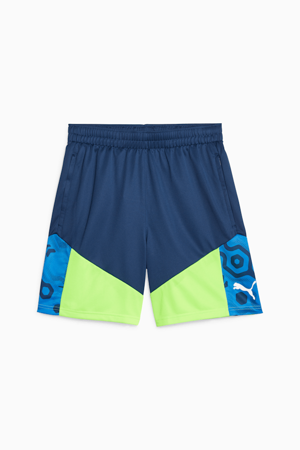 short de soccer individualCUP, Persian Blue-Pro Green, extralarge