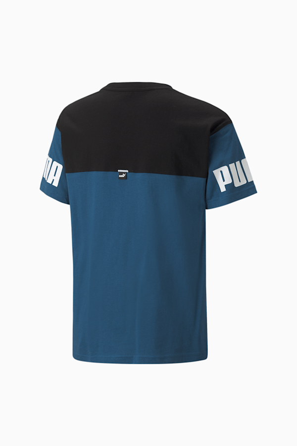 Power Colour Block Tee Youth, Lake Blue, extralarge