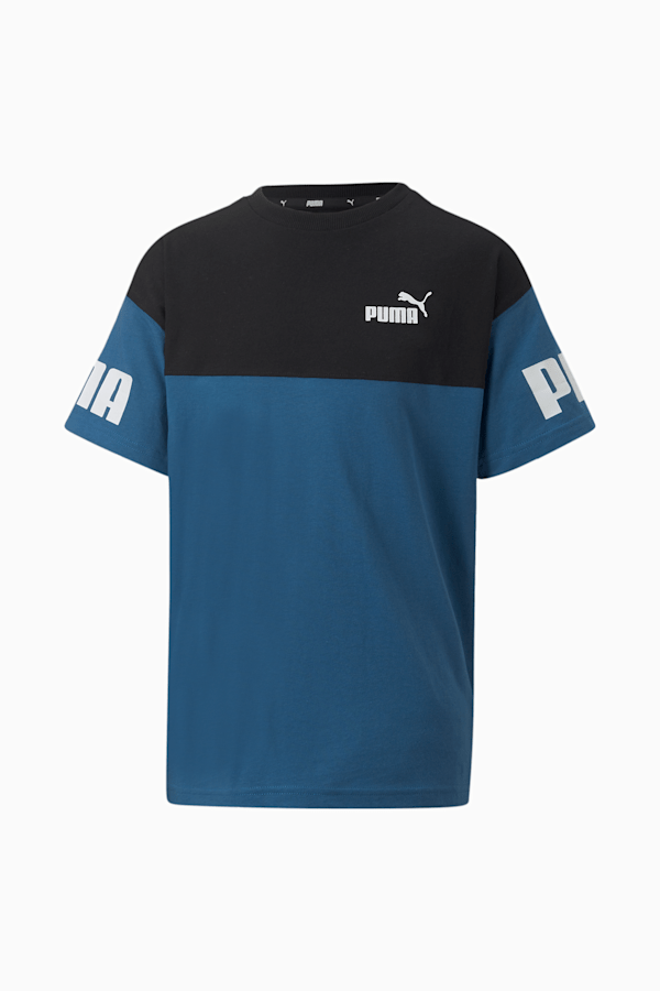 Power Colour Block Tee Youth, Lake Blue, extralarge