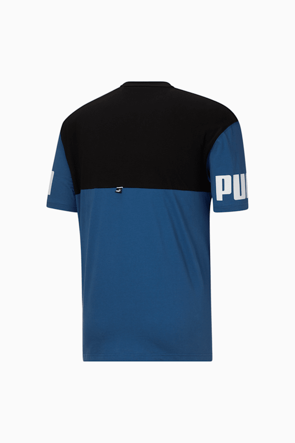 Power Color-Blocked Men's Tee, Lake Blue, extralarge