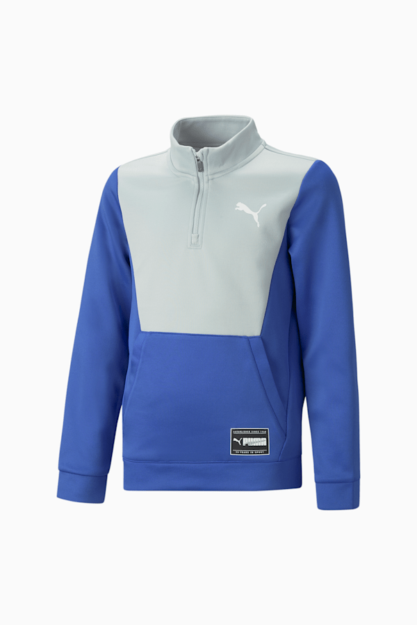 FIT Quarter-Zip Top Youth, Royal Sapphire, extralarge