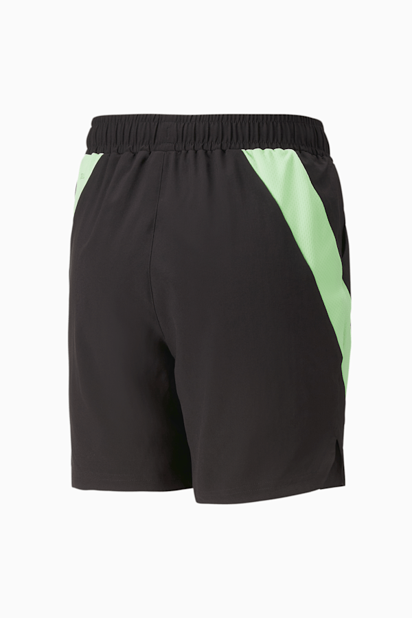 PUMA Fit Woven Shorts Youth, PUMA Black-Fizzy Lime, extralarge