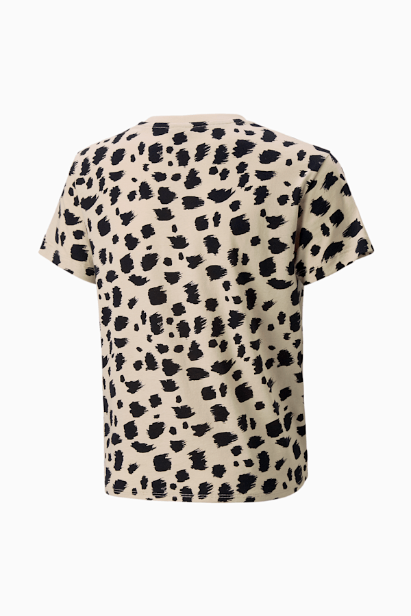 Essentials+ Animal Printed Knotted Tee Youth, Granola, extralarge