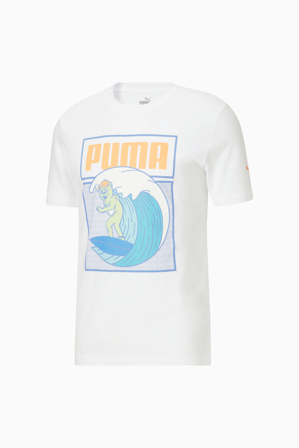 Ride the Wave Men's Graphic Tee, Puma White, extralarge