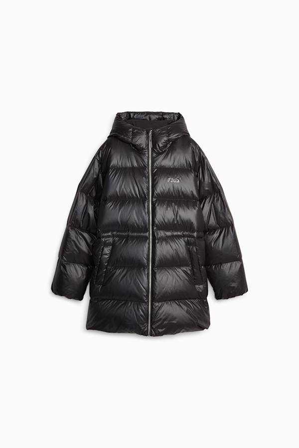 Women's Style Hooded Down Jacket, PUMA Black, extralarge