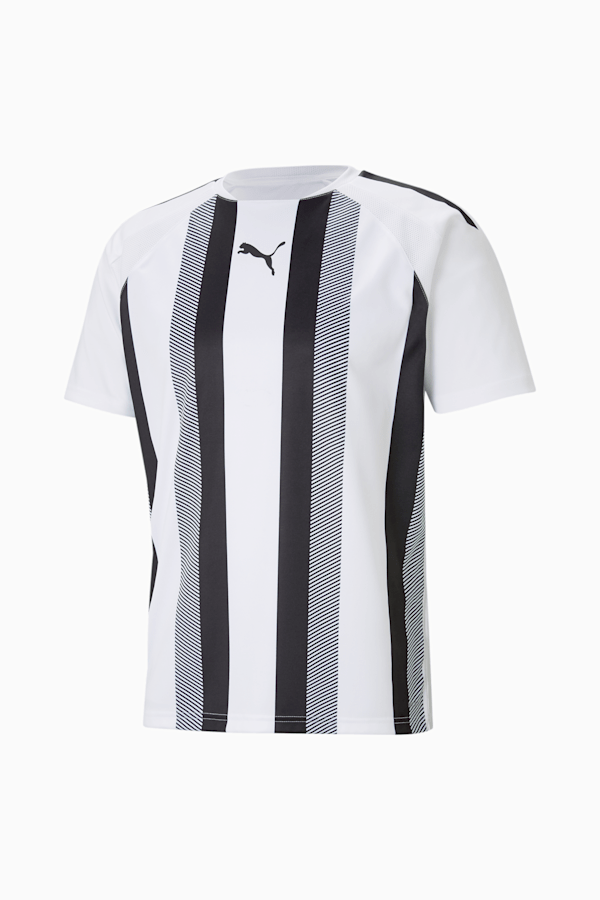 teamLIGA Striped Men's Football Jersey, Puma White-Puma Black, extralarge