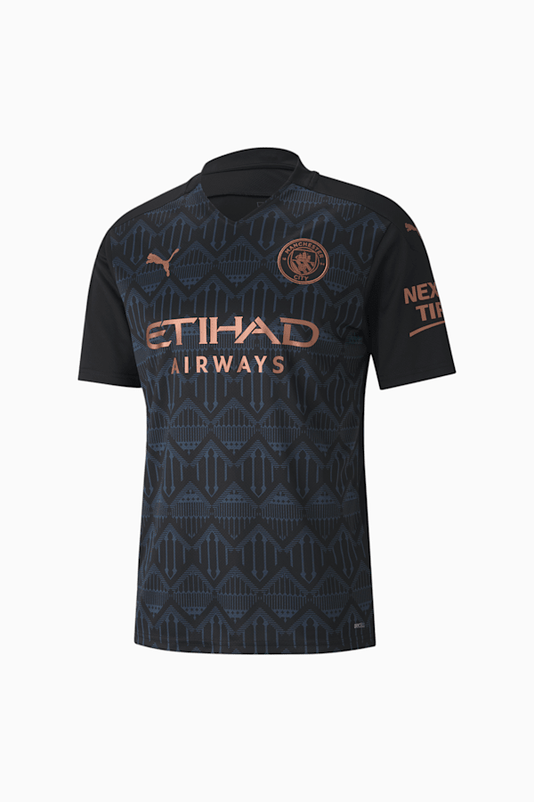 Manchester City FC Men's Away Replica Jersey, Puma Black-Dark Denim, extralarge