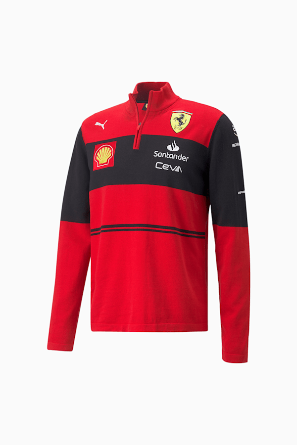 Scuderia Ferrari Team Half-Zip Men's Knitted Sweatshirt, Rosso Corsa, extralarge-GBR