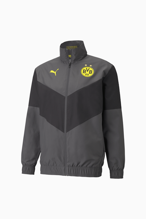 BVB Pre-match Men's Football Jacket, Asphalt, extralarge