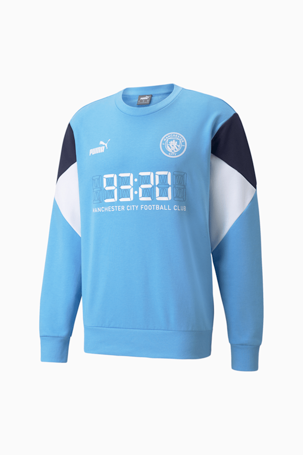 Man City FtblCulture Men's Football Sweater, Team Light Blue-Puma White, extralarge