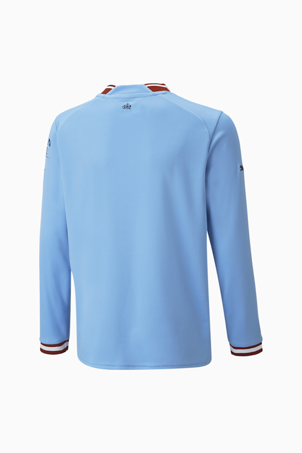 Manchester City F.C. Home 22/23 Replica Long Sleeve Jersey Youth, Team Light Blue-Intense Red, extralarge-GBR