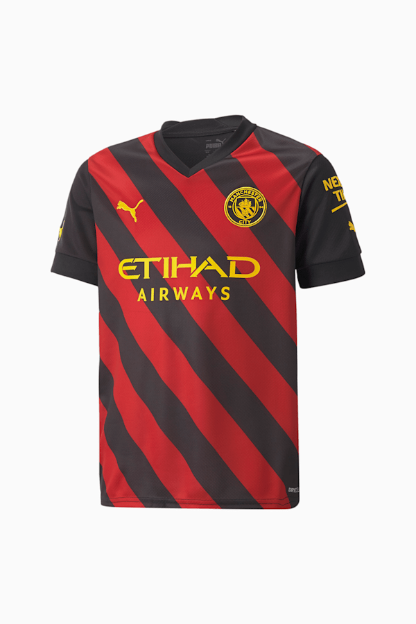 Manchester City F.C. Away 22/23 Replica Jersey Youth, Puma Black-Tango Red, extralarge