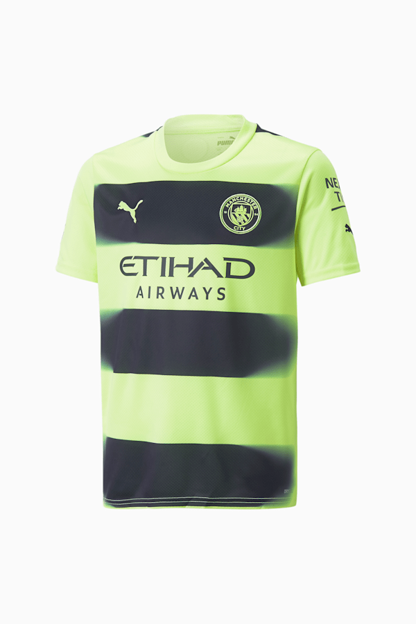Manchester City F.C. Third 22/23 Replica Football Jersey Youth, Fizzy Light-Parisian Night, extralarge
