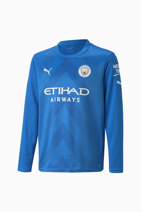 Manchester City F.C. Football Goalkeeper Long Sleeve Replica Jersey Youth, Electric Blue Lemonade-Limoges, extralarge-GBR