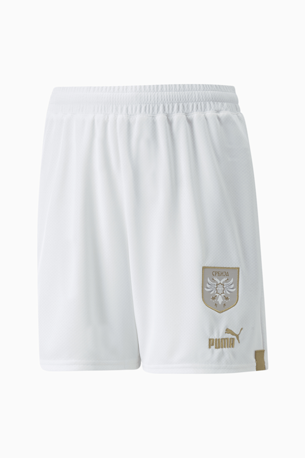 Serbia 22/23 Replica Shorts Youth, Puma White-Victory Gold, extralarge
