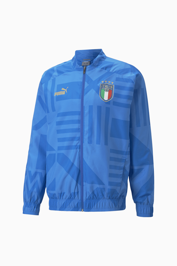Veste à l’intérieur d’avant match de l’équipe de football d’Italie hommes, Ignite Blue-Electric Blue Lemonade, extralarge