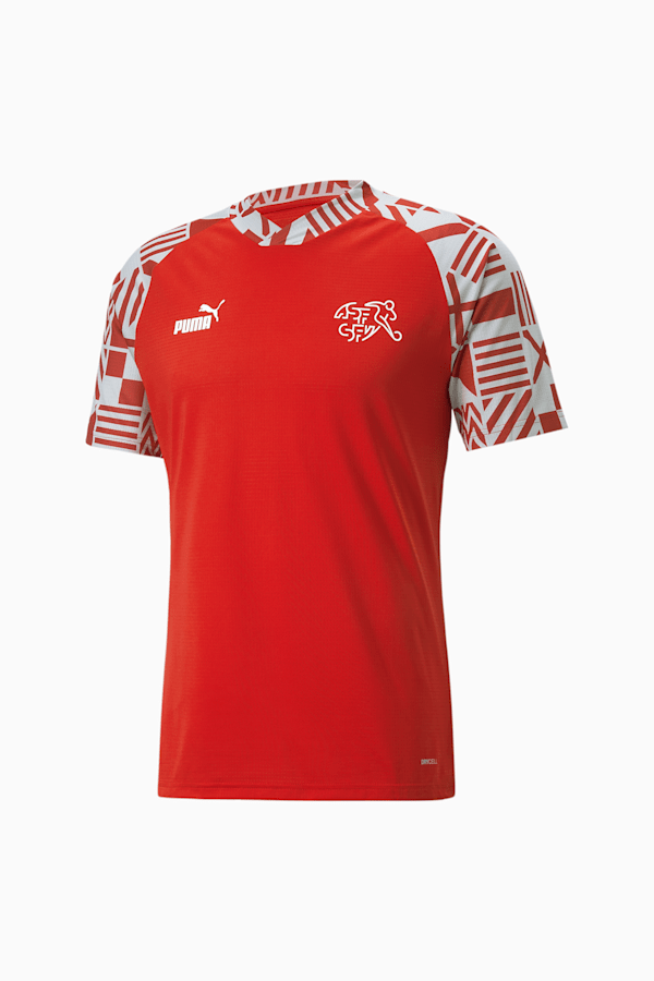 Switzerland Football Pre-match Jersey Men, Puma Red-Smoked Pearl, extralarge