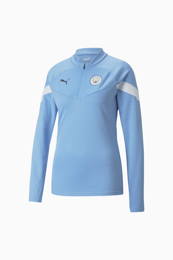 Manchester City F.C. Football Quarter-zip Training Top Women, Team Light Blue-Puma White, extralarge