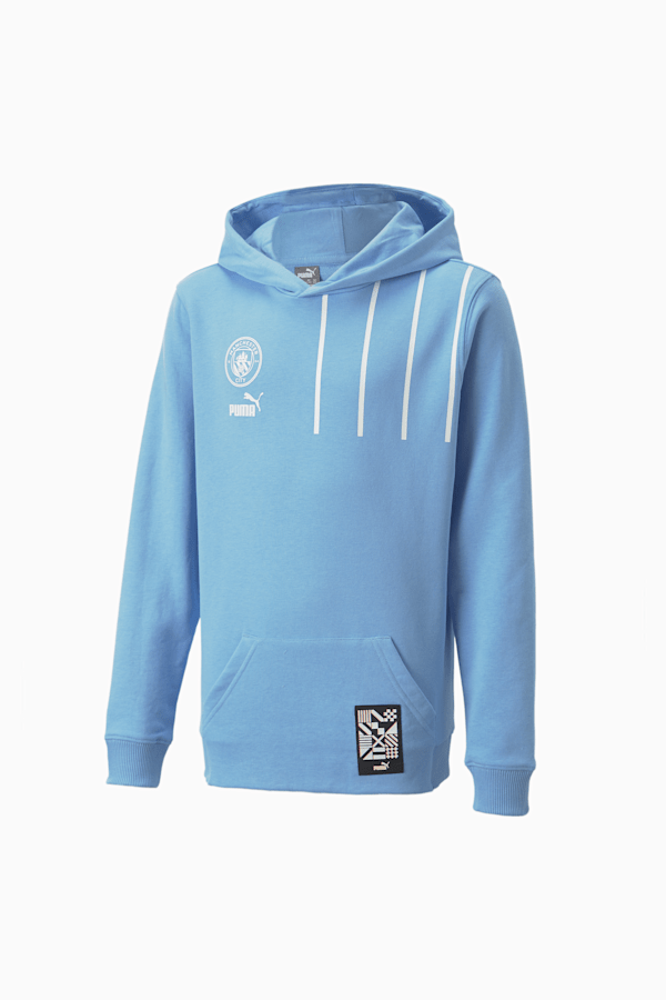 Manchester City F.C. ftblCulture Hoodie Youth, Team Light Blue-Puma White, extralarge-GBR