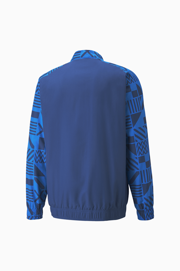 Iceland Football Prematch Jacket Men, Electric Blue Lemonade-Puma Red, extralarge
