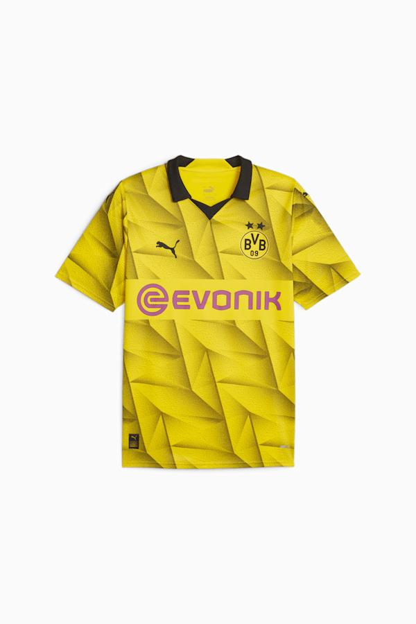 Borussia Dortmund 23/24 Men's Third Jersey, Cyber Yellow-PUMA Black, extralarge