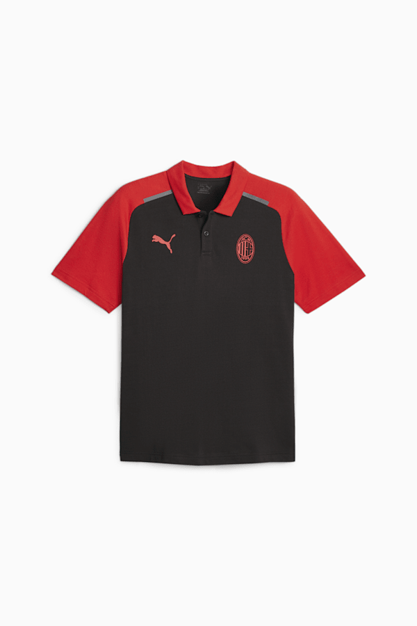 AC Milan Casuals Men's Polo, PUMA Black-For All Time Red, extralarge-GBR