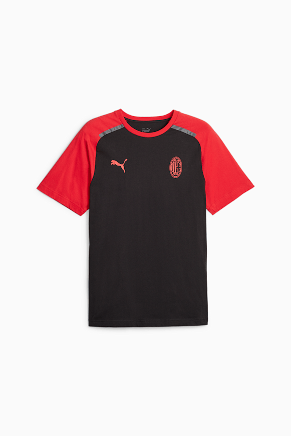 AC Milan Football Casuals Tee, PUMA Black-For All Time Red, extralarge