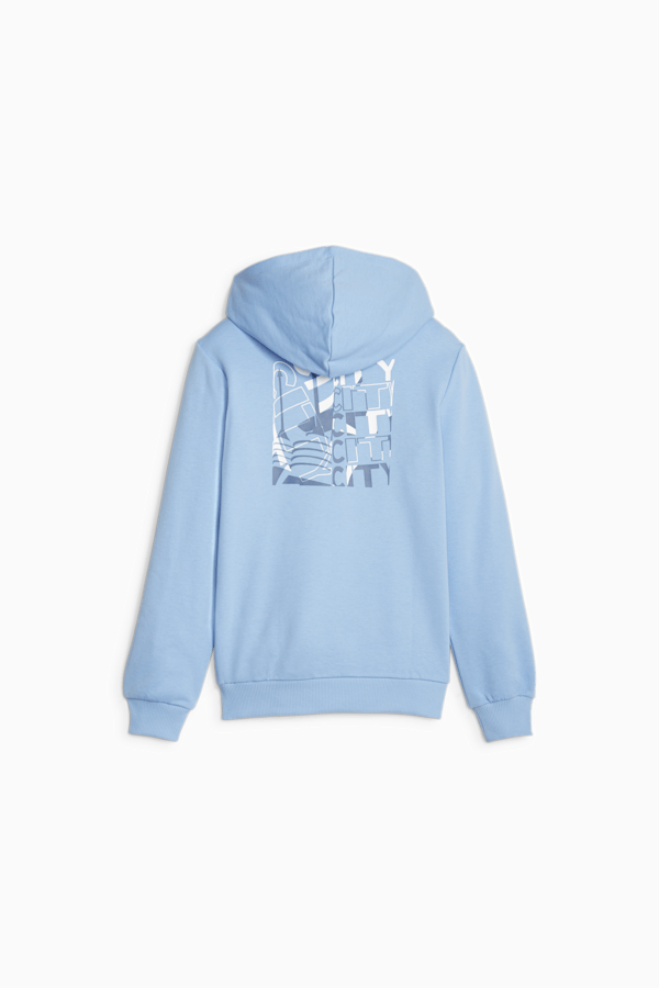 Manchester City FtblCore Youth Hoodie, Team Light Blue-PUMA White, extralarge