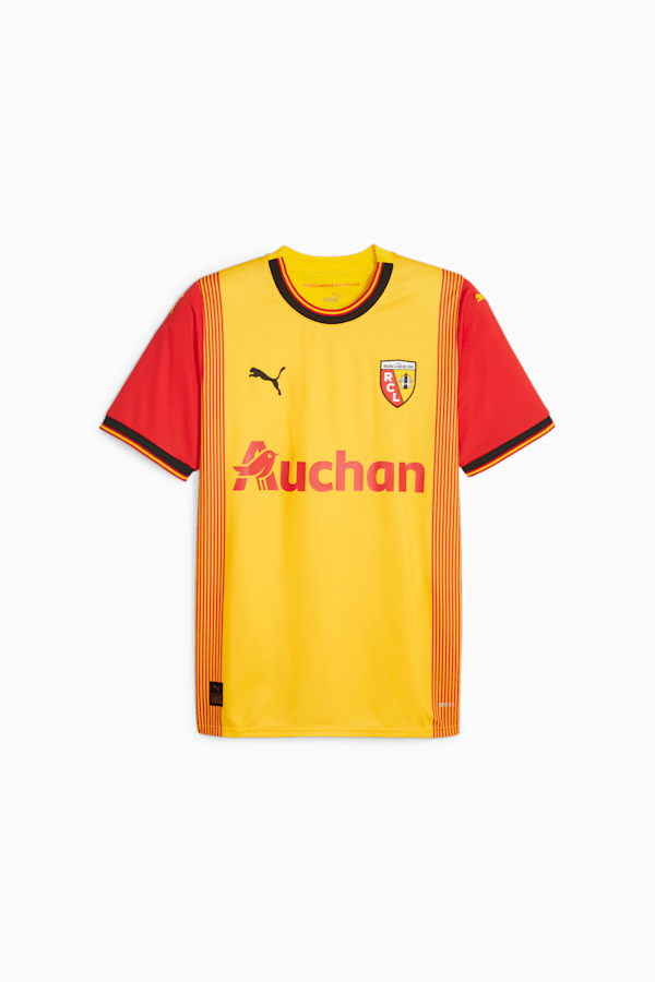 RC Lens 23/24 Home Jersey Men, Pelé Yellow-PUMA Red, extralarge