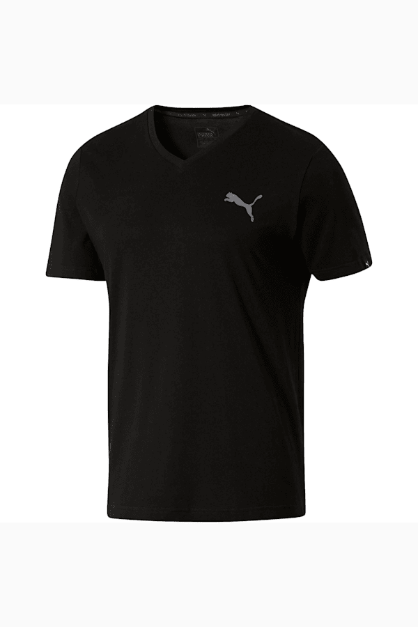 Black v neck t shirt hot sale png