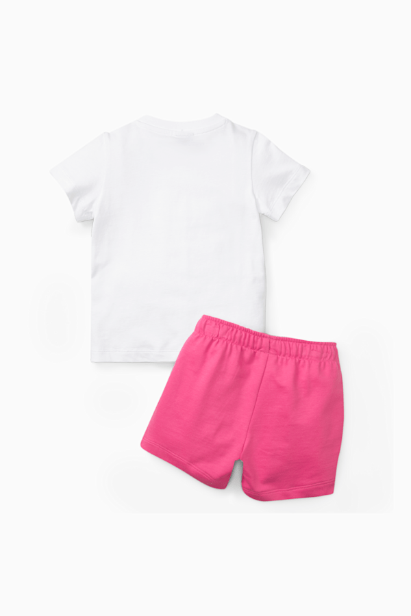 Minicats Tee and Shorts Babies' Set, PUMA White-Pearl Pink, extralarge-DFA
