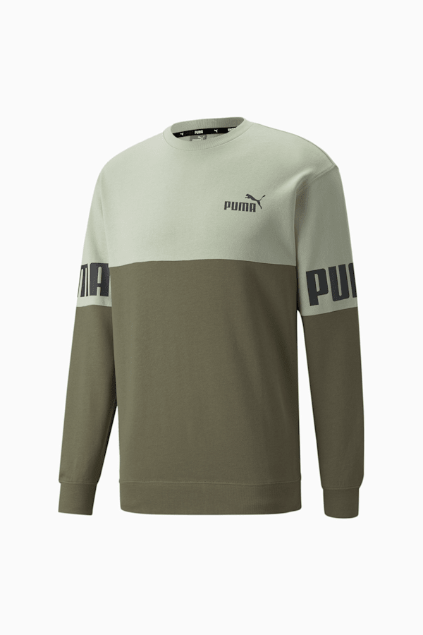 Power Colorblocked Crew Neck Men's Sweatshirt | PUMA