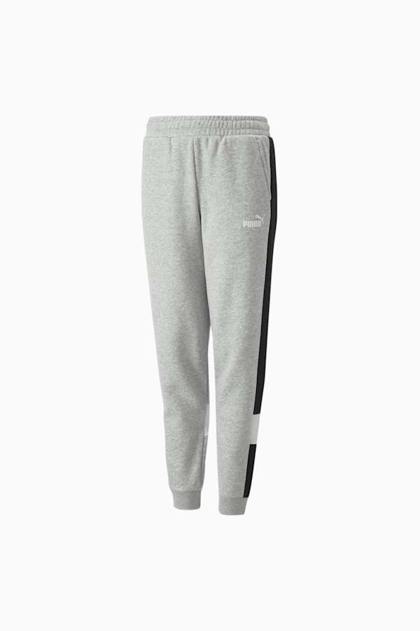 Essentials+ Colourblock Youth Sweatpants, Light Gray Heather, extralarge-GBR