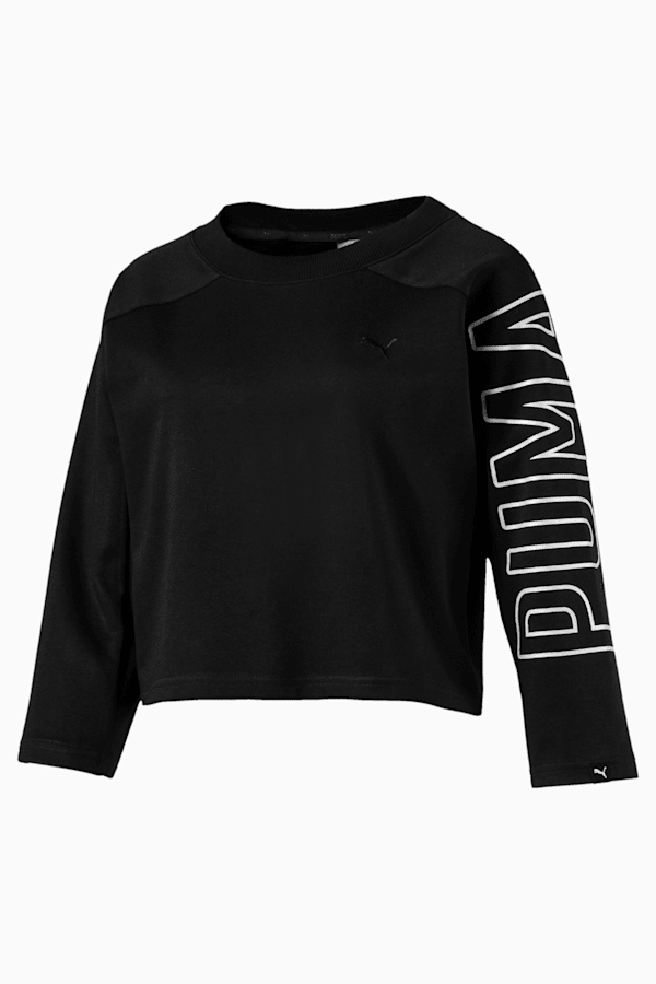 Women s Fusion Cropped 7 8 Sweater PUMA