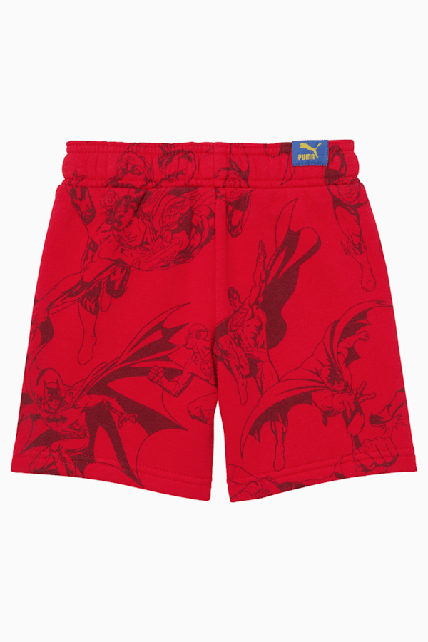 PUMA x DC Justice League AOP Toddler Shorts, HIGH RISK RED, extralarge