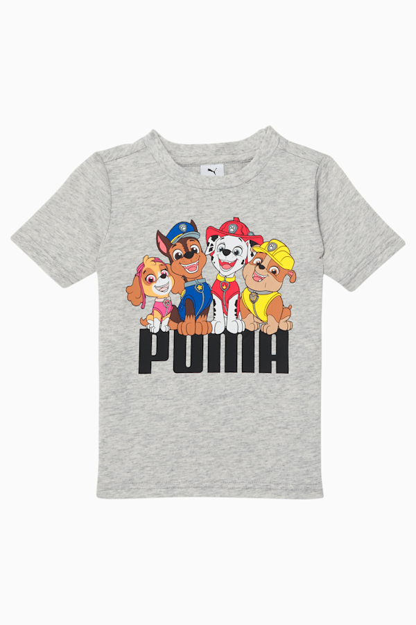 PUMA x PAW PATROL Toddlers' Graphic Tee, LIGHT HEATHER GREY, extralarge