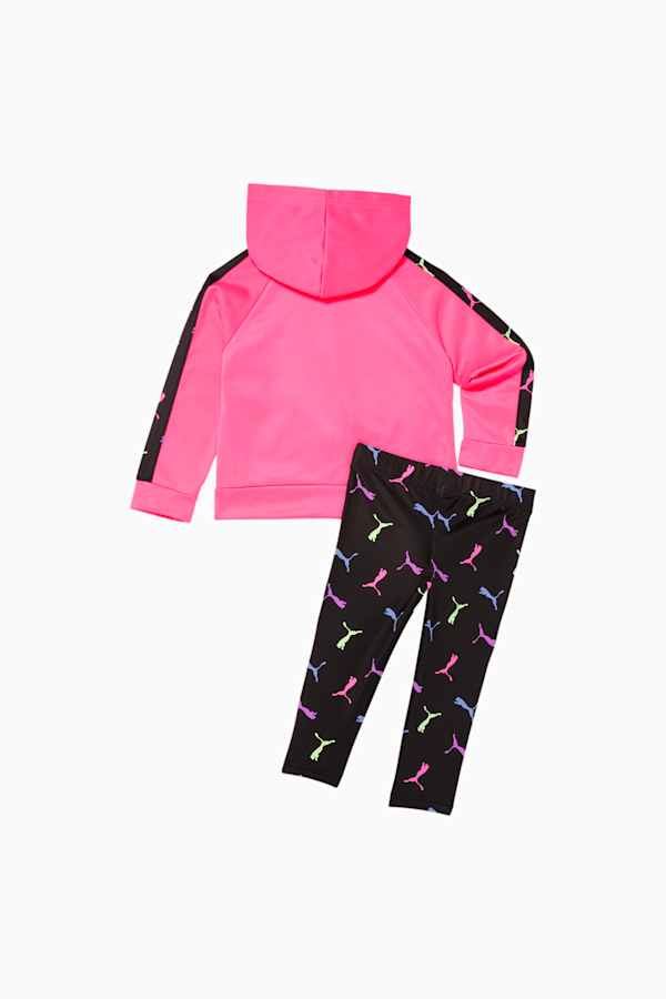 Cat Pennant Toddlers' Two Piece Set, KNOCKOUT PINK, extralarge