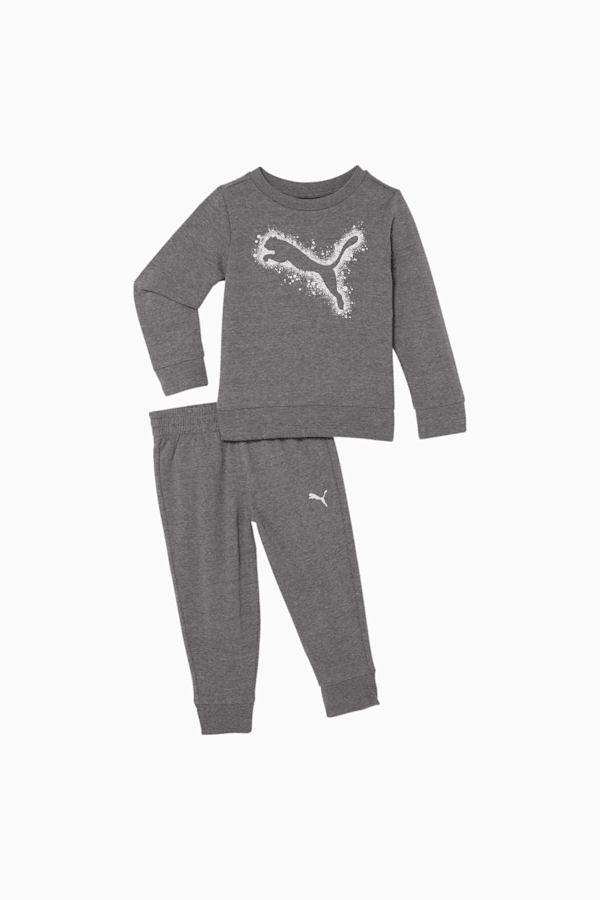 Graffiti Cat Toddlers' Two-Piece Set, CHARCOAL HEATHER, extralarge