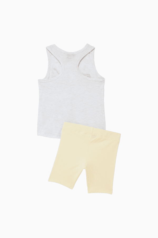 Sparkle Block Two-Piece Tank Top Toddlers' Set, WHITE HEATHER, extralarge