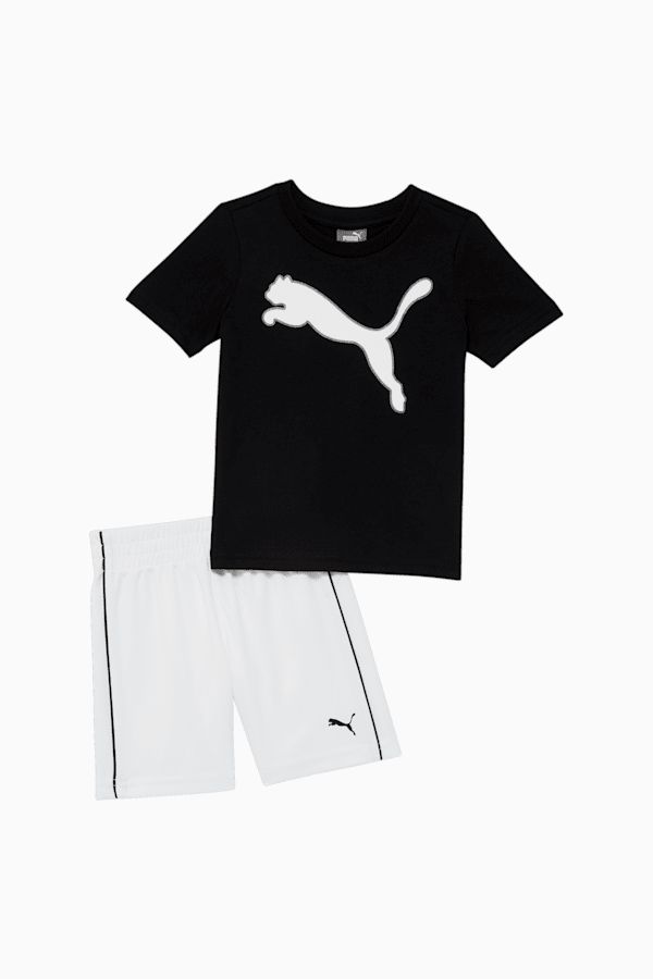 Outline Cat Toddlers' Two-Piece Set, PUMA BLACK, extralarge