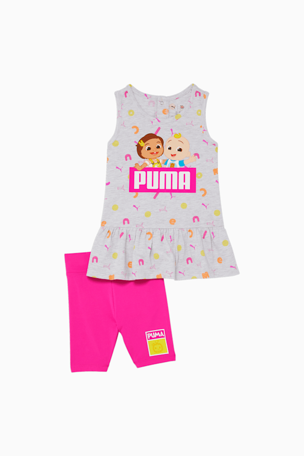 PUMA x COCOMELON Toddler Two-Piece Sleeveless Set , WHITE HEATHER, extralarge