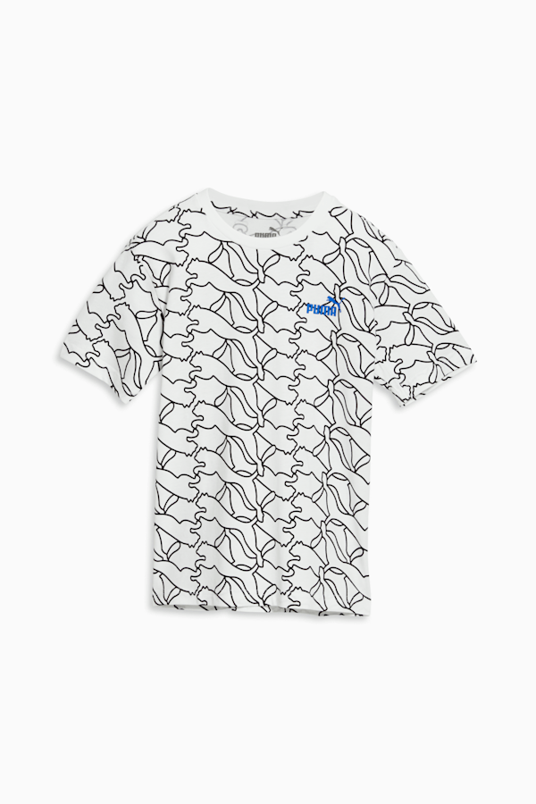 PUMA Power Pack AOP Big Kids' Tee, PUMA WHITE, extralarge